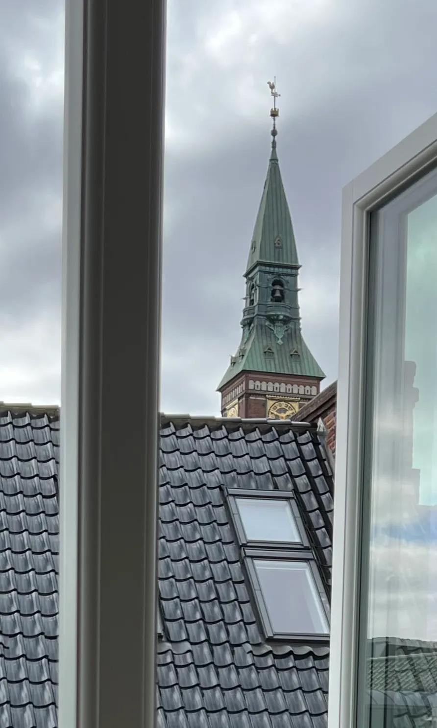 Udsigt over Københavns tage fra klinikken på 5. sal